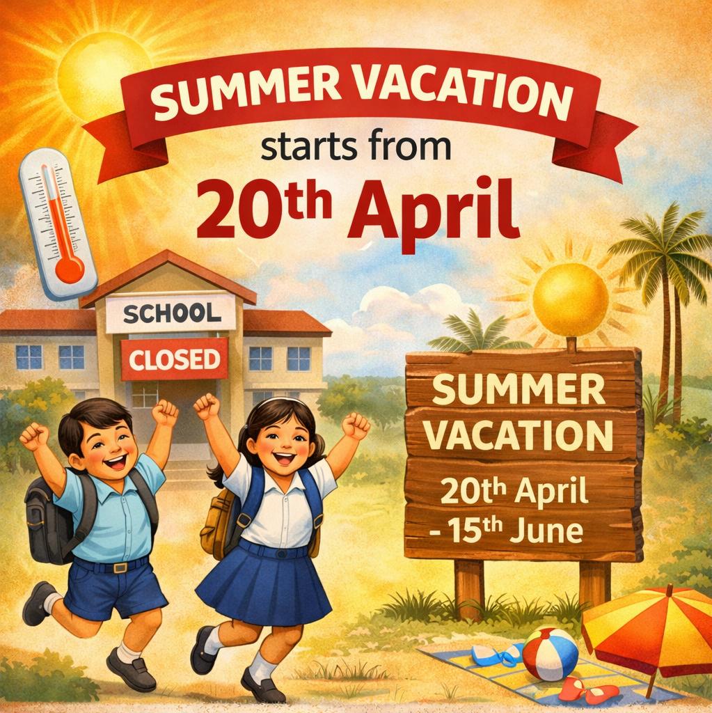২০শে এপ্রিল থেকে গরমের ছুটির ঘোষণা, ৫৭ দিনের ছুটি