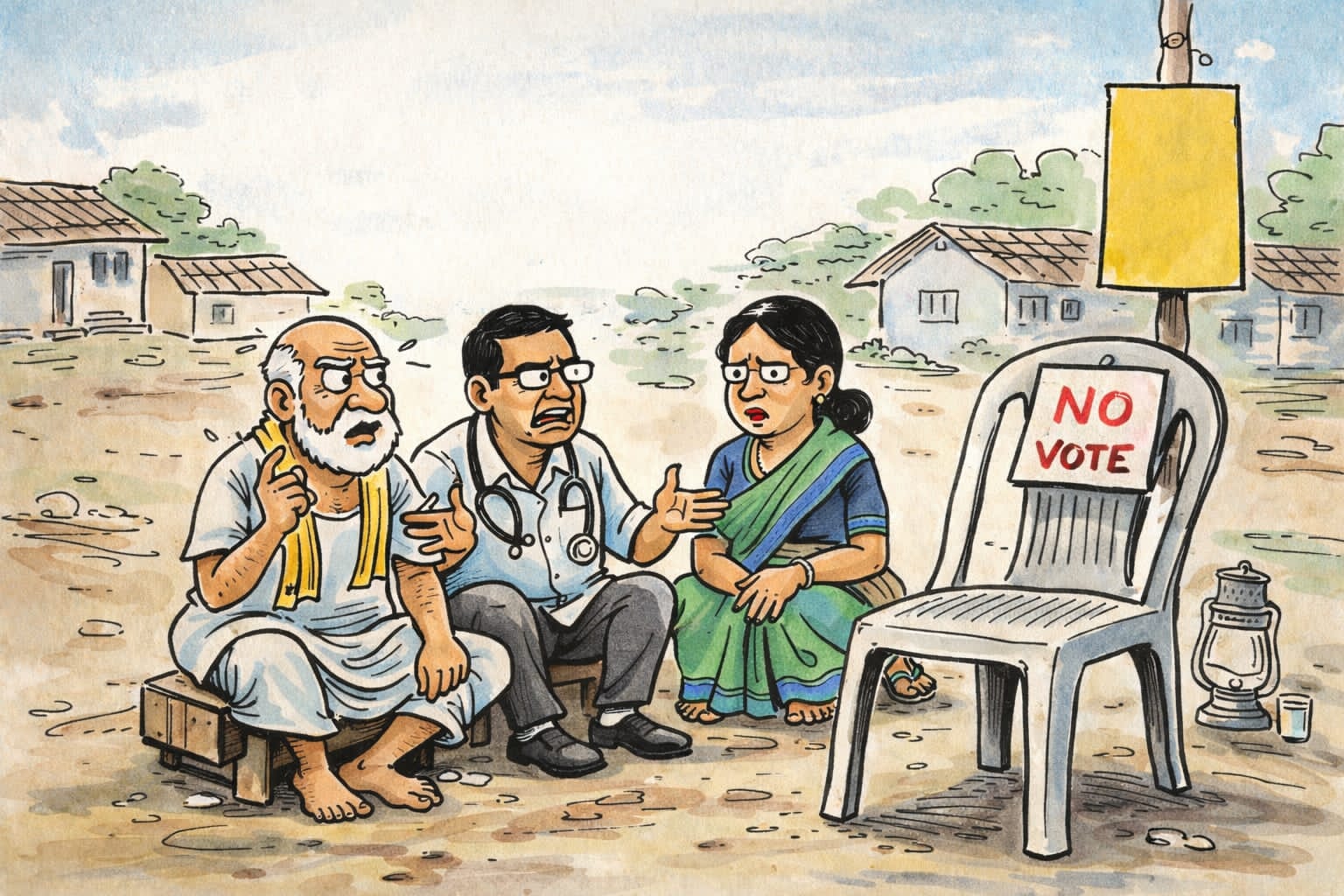 ভোট প্রচারের শেষ ৪ দিন বাকি, অথচ কোনো ভোট প্রার্থী না আসায় হতাশ বাসিন্দারা