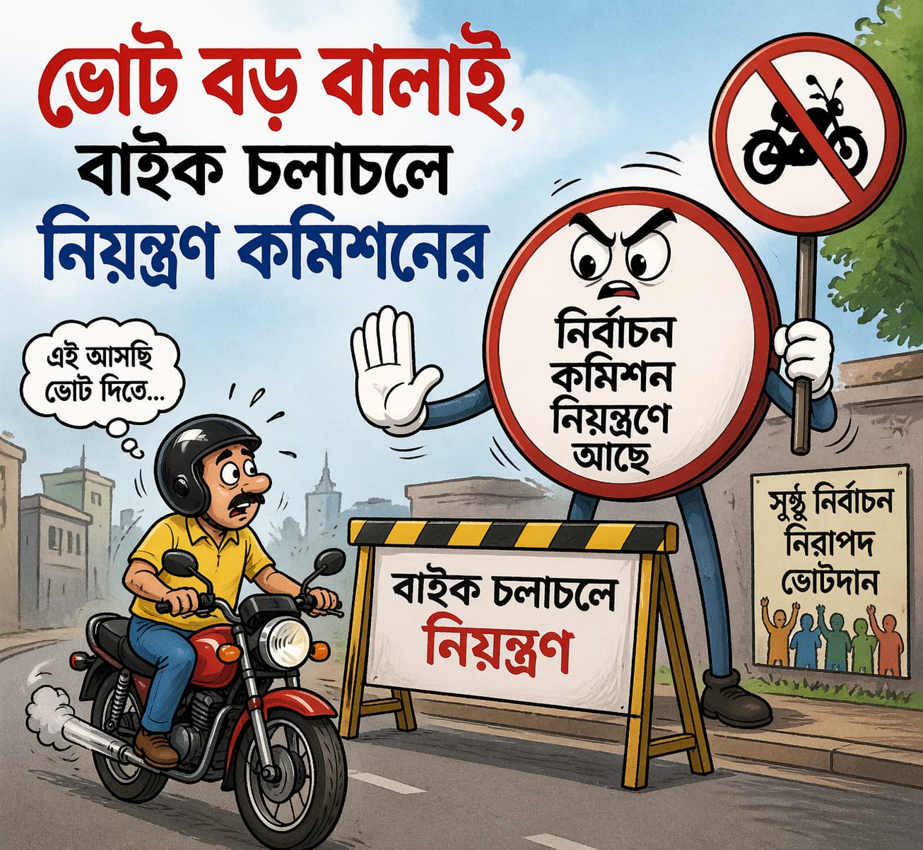 ভোটের আগে কড়াকড়ি, বাইক চলাচলে নিষেধাজ্ঞা জারি রাজ্যে