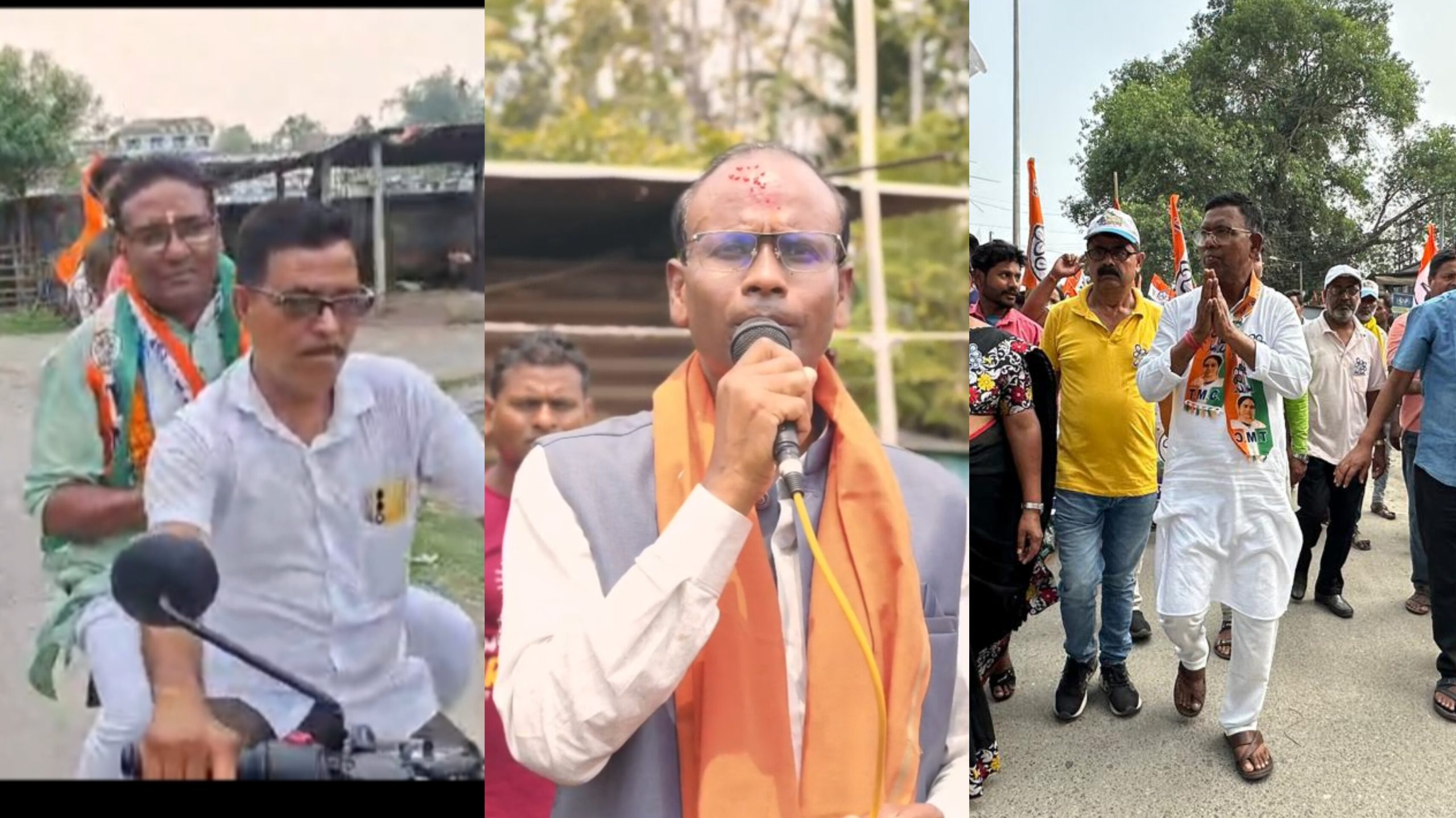 আর মাত্র দুদিন প্রচার কেউ বাইকে আবার কেউ পায়ে হেঁটে শ্রমিক মহল্লায় প্রচার করলেন